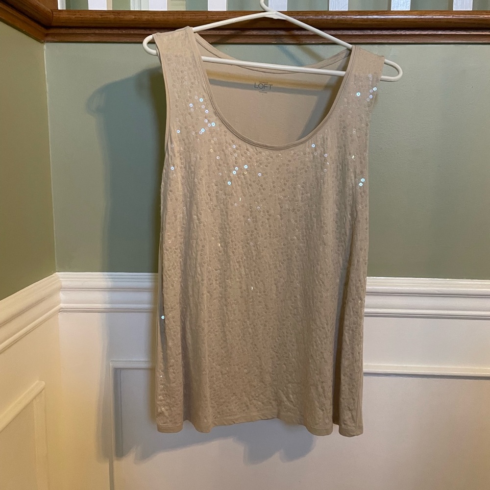 Sequined tank top